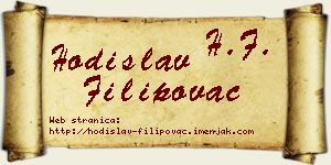 Hodislav Filipovac vizit kartica